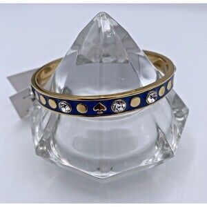 NEW Kate Spade Spot the Spade bangle bracelet Blue Enamel